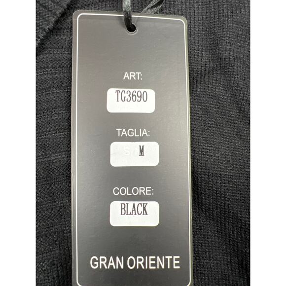 Women's Medium Black Long Sleeve Open Front Hoodie Knit Sweater Cardigan Outwear - Picture 9 of 12